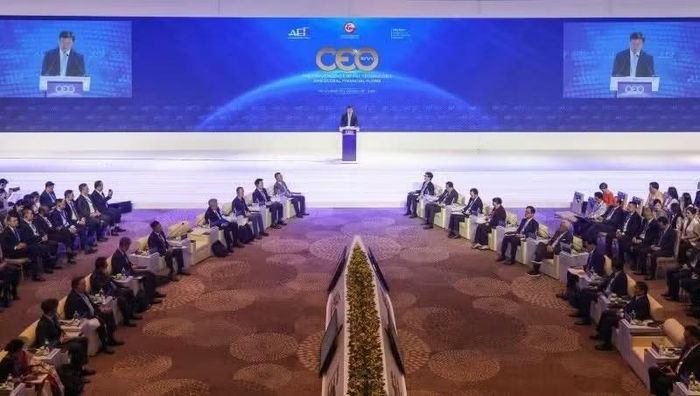 Chương trình CEO 500 với chủ đề “Sự hội tụ của FDI, Công nghệ và Dòng chảy Tài chính toàn cầu” diễn ra trong khuôn khổ diễn đàn năm nay. (Ảnh: BTC)