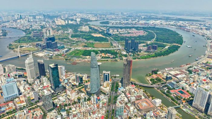 Thành phố Hồ Chí Minh nhìn từ trên cao. (Ảnh: THẾ ANH)