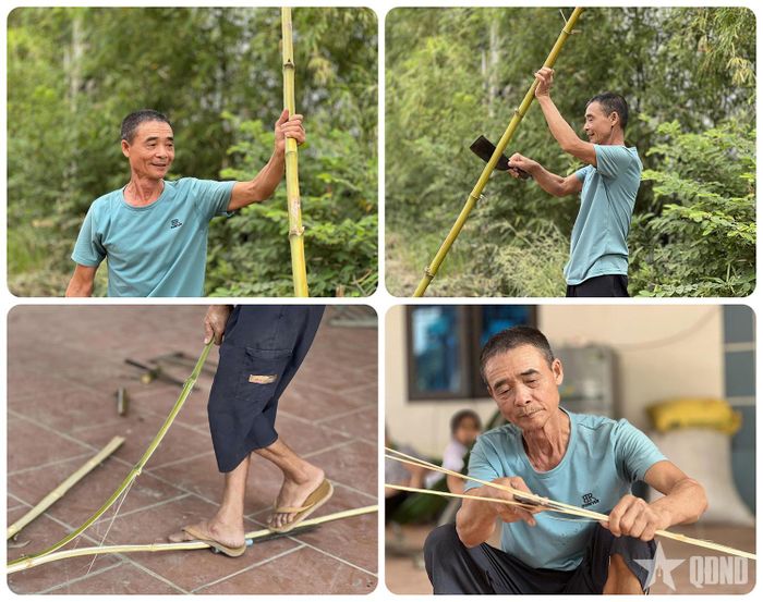  Từ khâu chọn tre đến hoàn thiện khung diều, mỗi công đoạn đều đòi hỏi sự tỉ mỉ và kinh nghiệm của người làm. 