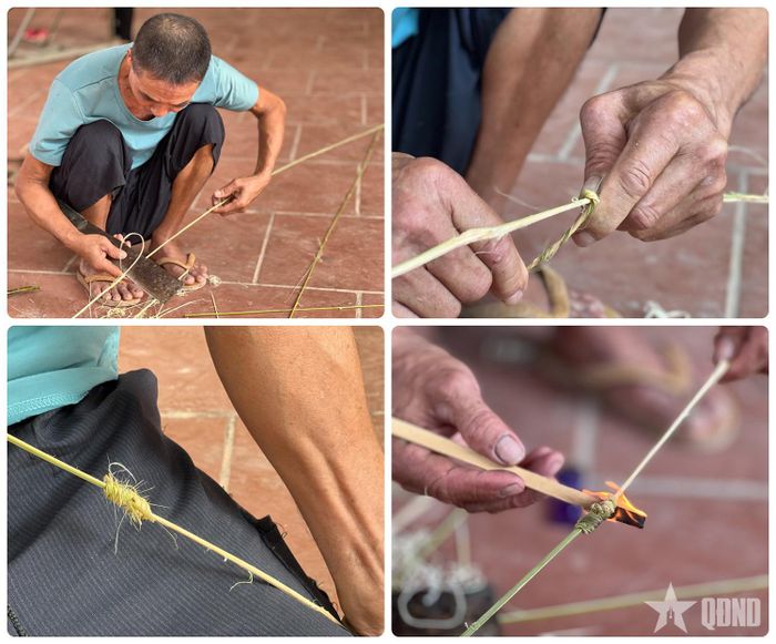  Kỹ thuật nối dây tre bằng “nút chun” trong thú chơi diều sáo truyền thống.  