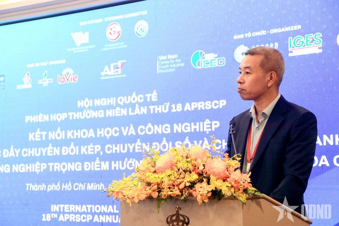 Ông Hoàng Văn Tâm phát biểu.