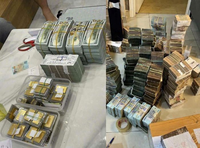 Cơ quan điều tra thu giữ số tiền mặt lên đến 2,3 triệu USD và 69 tỷ đồng.