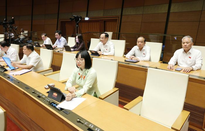  Các đại biểu dự phiên họp sáng 26-10. Ảnh: QUANG PHÚC 