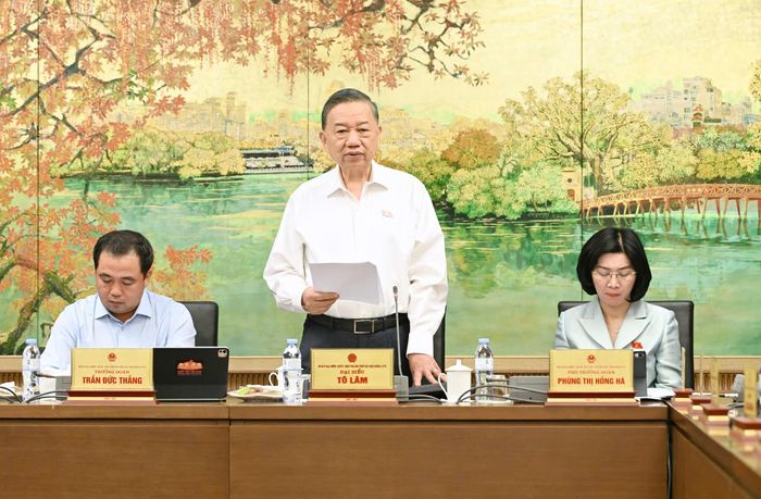  Tổng Bí thư, Chủ tịch nước Tô Lâm phát biểu tại phiên thảo luận tổ đại biểu Quốc hội đoàn TP Hà Nội, sáng 26-10. Ảnh: VIẾT CHUNG 
