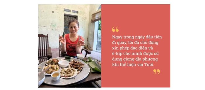 - Nhân vật Tươi trong "Căn nhà không mái che" có nét nhí nhảnh, vô tư, khá gần với hình ảnh Trang Moon ngoài đời. Khi tiếp cận vai diễn, chị cảm nhận về nhân vật này như thế nào? Giữa chị và Tươi có những điểm tương đồng gì?
