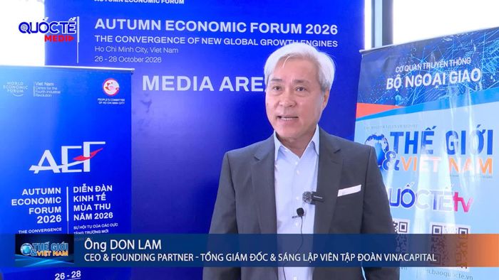 Ông Don Lam, Tổng Giám đốc kiêm nhà sáng lập tập đoàn VinaCapital, chia sẻ về các yếu tố thu hút dòng vốn đầu tư dài hạn tại Việt Nam. (Ảnh: Thành Long)