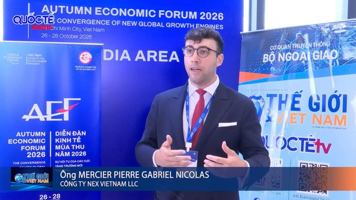 Ông Mercier Pierre Gabriel Nicolas, đại diện NEX Vietnam LLC, đánh giá triển vọng đầu tư và môi trường kinh doanh tại Việt Nam. (Ảnh: Thành Long)