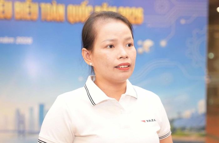 Chị Huỳnh Thị Lý, công nhân Công ty TNHH Yazaki Eds Việt Nam, thuộc Liên đoàn Lao động Thành phố Hồ Chí Minh