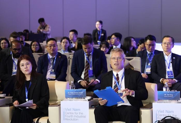 Ông Peter James Opdahl trao đổi ý kiến.