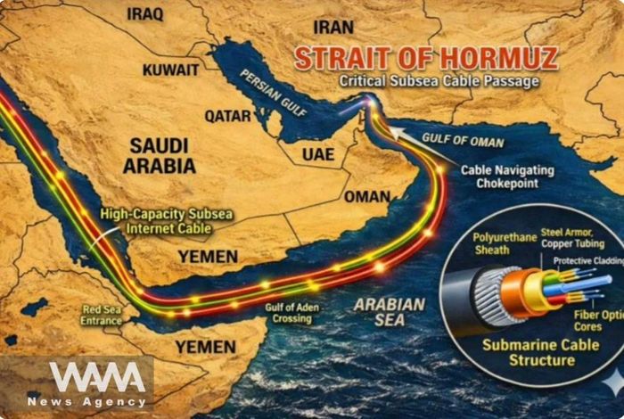 Cáp quang dưới biển là một trong những "vũ khí" quan trọng của Iran. Ảnh: WANA