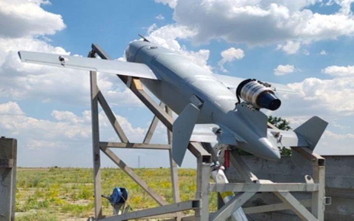 Tên lửa hành trình - drone Bars của Ukraine.Ảnh: Cục Truyền thông Quân đội Ukraine (ZSU)/en.lb.ua