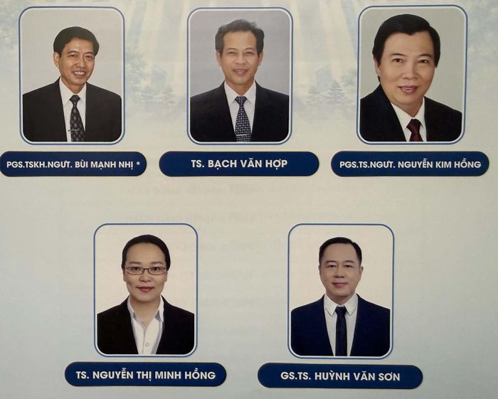 11 hiệu trưởng Trường ĐH Sư phạm TPHCM trong 50 năm qua. Ảnh chụp từ kỷ yếu