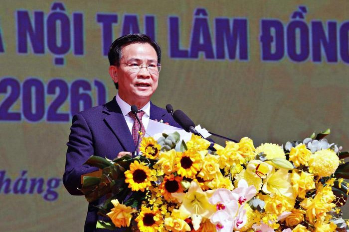 Ông Hồ Văn Mười, Chủ tịch UBND tỉnh Lâm Đồng phát biểu tại Lễ kỷ niệm