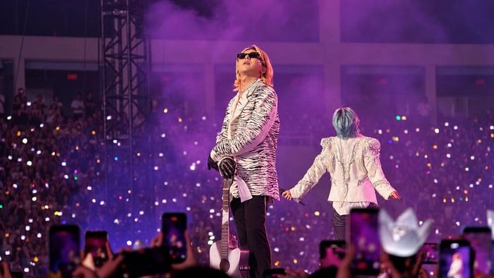 G-Dragon trên sân khấu Mỹ Đình (Ảnh: Ngoisao.net)