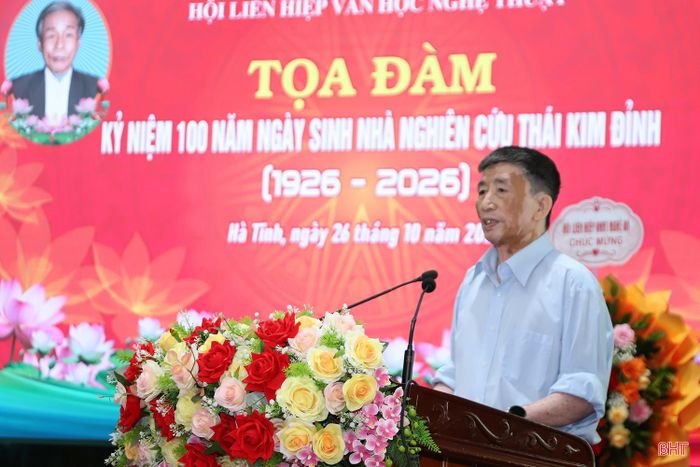 Ông Thái Minh Hiền - con trai nhà nghiên cứu Thái Kim Đỉnh bày tỏ lời cảm ơn sâu sắc đến các cấp, ngành, bạn bè, đồng nghiệp đã tổ chức chương trình tọa đàm ý nghĩa; đồng thời khẳng định, đó là nguồn động viên để các thế hệ con cháu trong gia đình tiếp tục phát huy truyền thống, góp phần xây dựng quê hương.