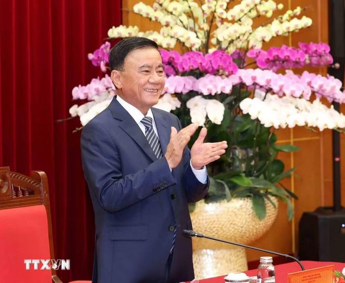 Thường trực Ban Bí thư Trần Cẩm Tú tại buổi tiếp. (Ảnh: Phương Hoa/TTXVN)