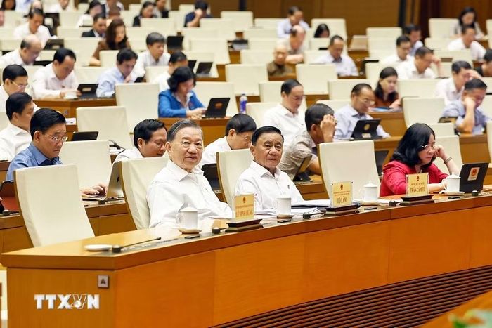 Tổng Bí thư, Chủ tịch nước Tô Lâm và đại biểu dự phiên họp. (Ảnh: Doãn Tấn/TTXVN)