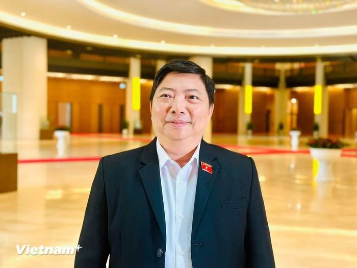 Đại biểu Quốc hội Nguyễn Vũ Trung - Đoàn Đại biểu Quốc hội Thành phố Hồ Chí Minh, Viện trưởng Viện Pasteur Thành phố Hồ Chí Minh. (Ảnh: Thùy Giang/Vietnam+)