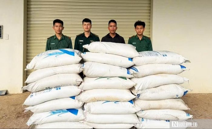 Từ tháng 7/2026 đến nay, đơn vị đã phát hiện, bắt giữ và xử lý 33 vụ với 33 đối tượng, thu giữ tổng cộng 36 tấn đường kính trắng nhập lậu.(Ảnh: Biên phòng Quảng Trị)