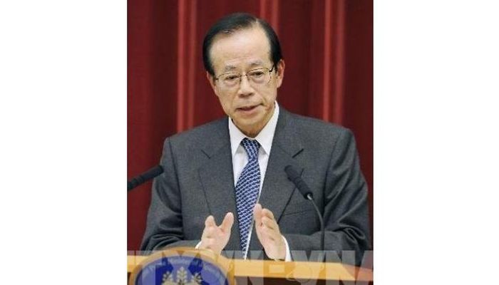 Ông Yasuo Fukuda, khi còn là Thủ tướng Nhật Bản, phát biểu tại cuộc họp báo ở Tokyo tháng 3/2008. Ảnh: Kyodo/TTXVN phát