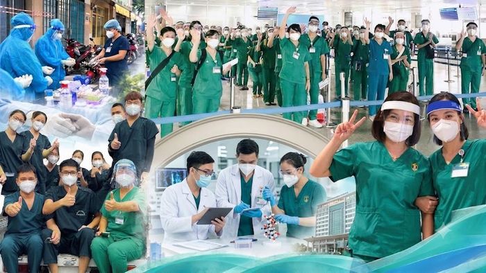 TS. Bùi Minh Thu dẫn đoàn 825 giảng viên, sinh viên Trường Cao đẳng Y tế Bạch Mai tham gia hỗ trợ chống dịch COVID-19 tại TP. Hồ Chí Minh năm 2021.