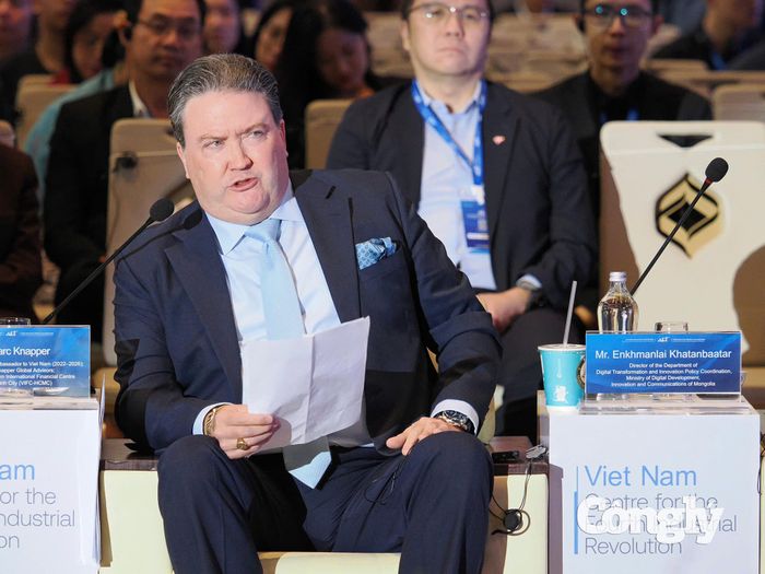 Ông Marc Knapper, nguyên Đại sứ Hoa Kỳ tại Việt Nam (2022–2026), Chủ tịch Knapper Global Advisors, Cố vấn Trung tâm Tài chính Quốc tế Việt Nam tại TP.HCM (VIFC-HCMC) phát biểu.