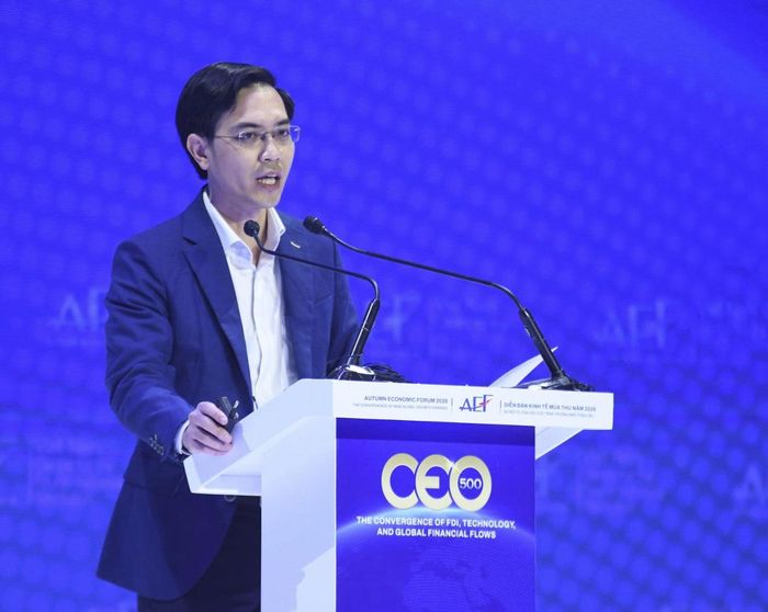 PGS.TS Nguyễn Hữu Huân, Phó Chủ tịch Cơ quan điều hành VIFC-HCMC, phát biểu tại hội nghị. Ảnh: Minh Hà.