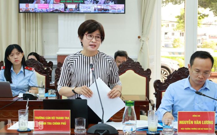 Đại diện Trường Cán bộ Thanh tra phát biểu về việc nhận diện các nguy cơ và phòng ngừa sai phạm trong lĩnh vực đầu tư xây dựng.