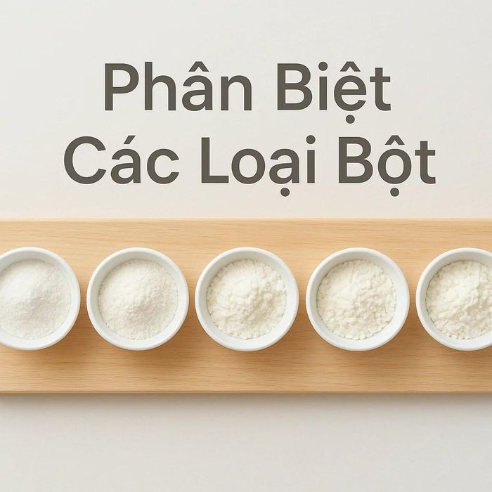 Các loại bột trắng trông giống nhau nhưng khác về nguồn gốc và cách nấu.