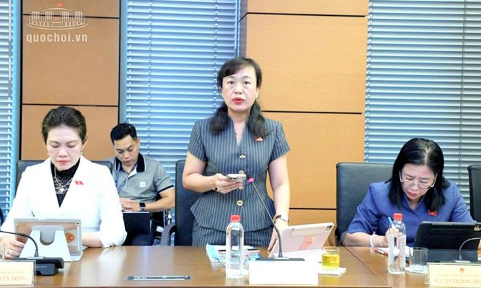 Đại biểu Võ Thị Hoài Ngọc phát biểu thảo luận.
