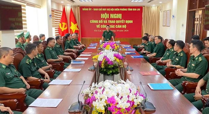  Đại tá Đoàn Ngọc Báu phát biểu chỉ đạo, giao nhiệm vụ. Ảnh: Thanh Bình 