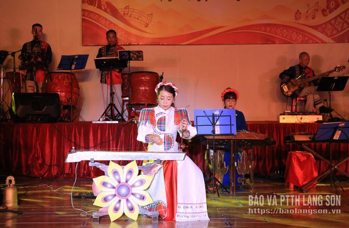Tiết mục độc tấu đàn bầu tại buổi biểu diễn