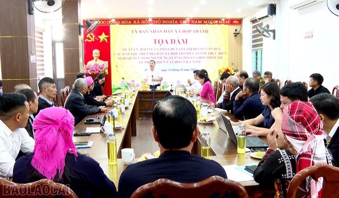 Xã Hợp Thành tổ chức tọa đàm tìm giải pháp bảo tồn, phát huy văn hóa các dân tộc địa phương.