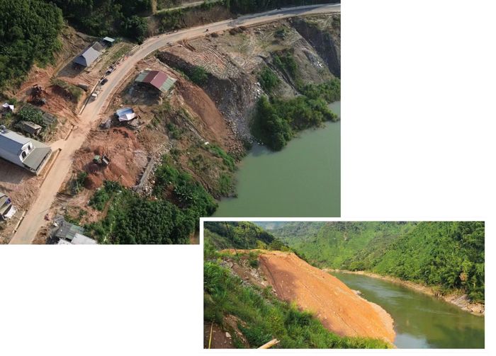 Một bãi đổ thải lấp lòng suối gây ảnh hưởng đến môi trường và làm thu hẹp dòng chảy.