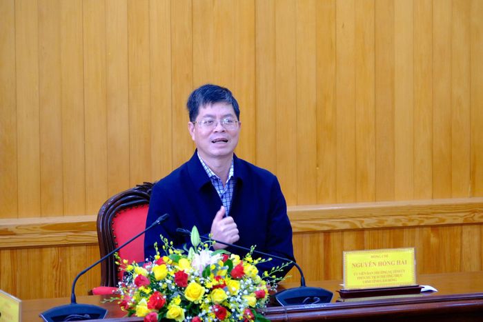 Đồng chí Nguyễn Hồng Hải, Ủy viên Ban Thường vụ Tỉnh ủy, Phó Chủ tịch Thường trực UBND tỉnh Lâm Đồng phát biểu kết luận buổi làm việc