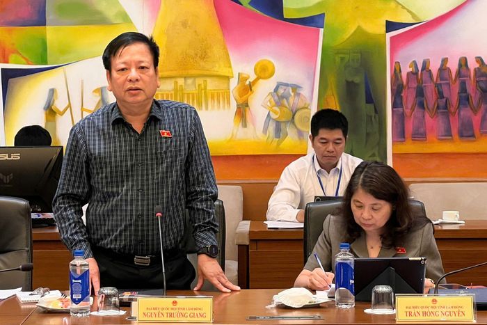 Đại biểu Nguyễn Trường Giang, Đoàn ĐBQH tỉnh Lâm Đồng tham gia ý kiến