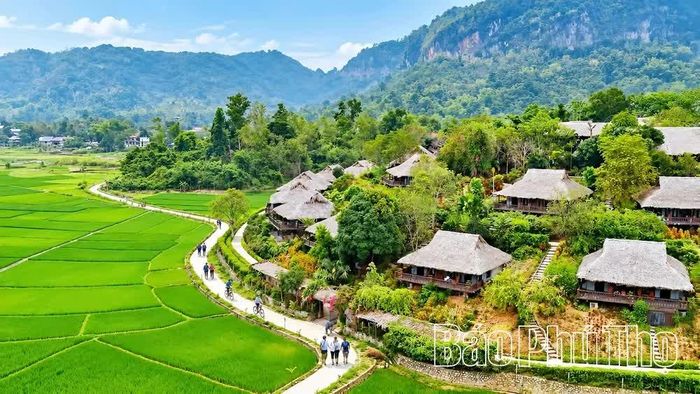 Mai Châu hấp dẫn du khách bởi những nếp nhà sàn truyền thống, cánh đồng xanh và bản làng nép mình giữa núi đồi Tây Bắc.