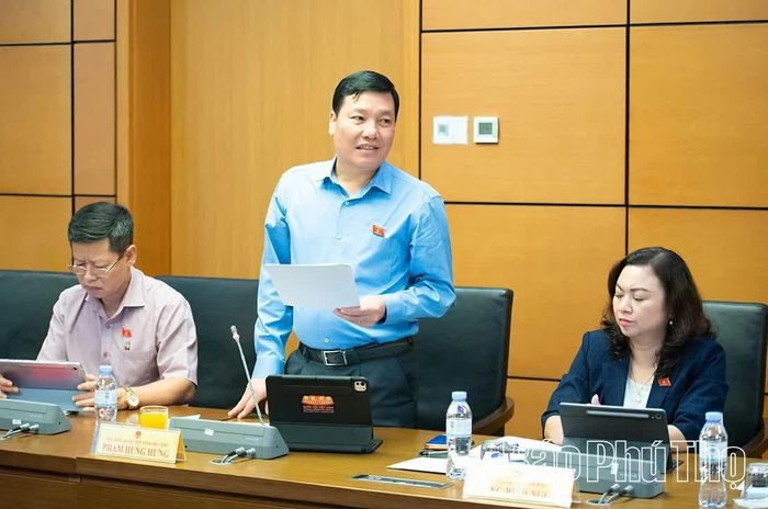 ĐBQH tỉnh Phạm Hùng Hưng tham gia thảo luận ở Tổ.