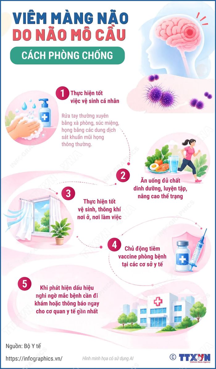 Các biện pháp phòng bệnh viêm màng não do não mô cầu - (Nguồn: TTXVN)