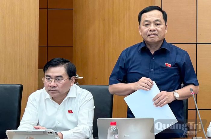 Đồng chí Nguyễn Ngọc Hà, Phó Chủ nhiệm Ủy ban Quốc phòng, An ninh và Đối ngoại thảo luận về dự thảo Luật An ninh dữ liệu - Ảnh: C.T.V