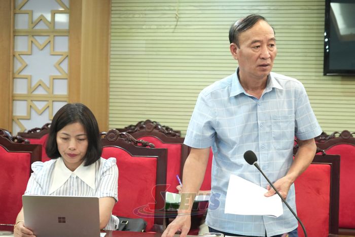 Lãnh đạo Sở Ngoại vụ phát biểu tại cuộc làm việc.