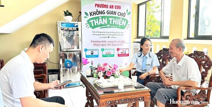 Không gian chờ thân thiện tại phường An Cựu.