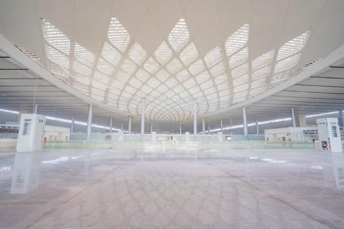 Khu vực trung tâm nhà ga hành khách sân bay Long Thành.