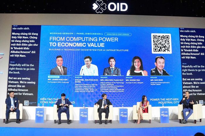 Tọa đàm từ năng lực tính toán đến giá trị kinh tế hệ sinh thái công nghệ cho hạ tầng AI tại chương trình. Ảnh: Thạc Hiếu