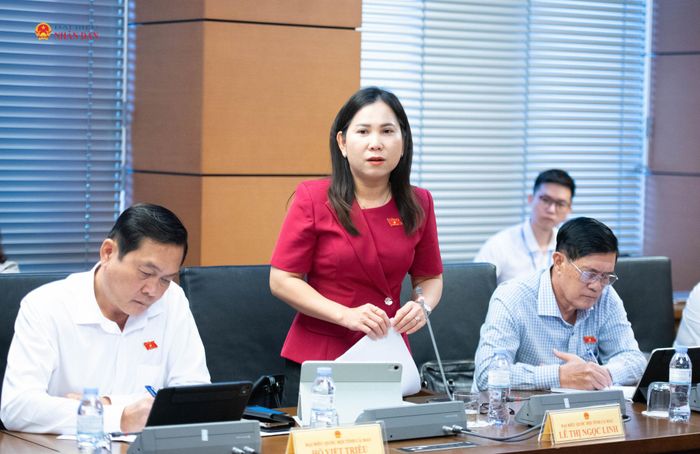 ĐBQH Lê Thị Ngọc Linh (Cà Mau) phát biểu. Ảnh: Xuân Quý