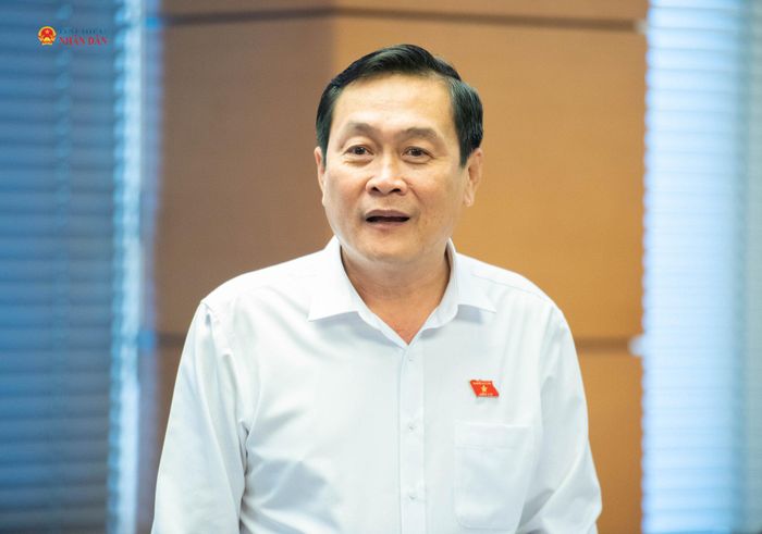 ĐBQH Hồ Việt Triều (Cà Mau) phát biểu. Ảnh: Xuân Quý