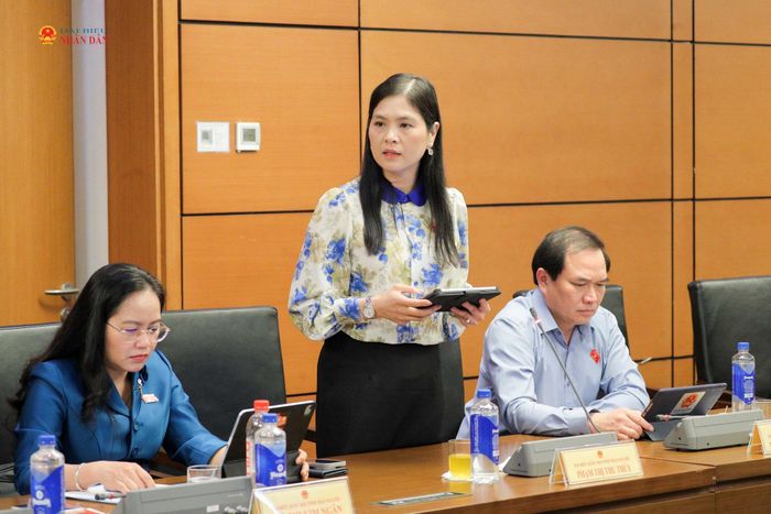 ĐBQH Phạm Thị Thu Thủy (Thái Nguyên) phát biểu
