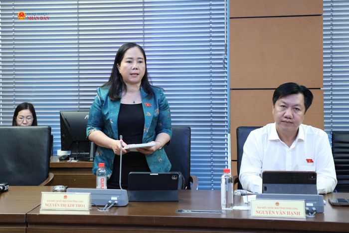 ĐBQH Nguyễn Thị Kim Thoa (Vĩnh Long) phát biểu