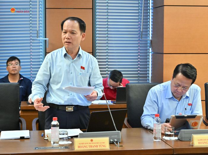 Bộ trưởng Bộ Tư pháp Hoàng Thanh Tùng phát biểu. Ảnh: Quang Khánh