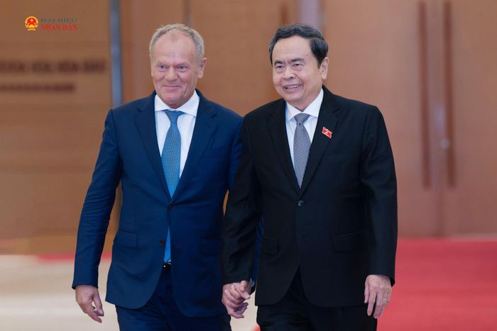 Chủ tịch Quốc hội Trần Thanh Mẫn và Thủ tướng Cộng hòa Ba Lan Donald Tusk